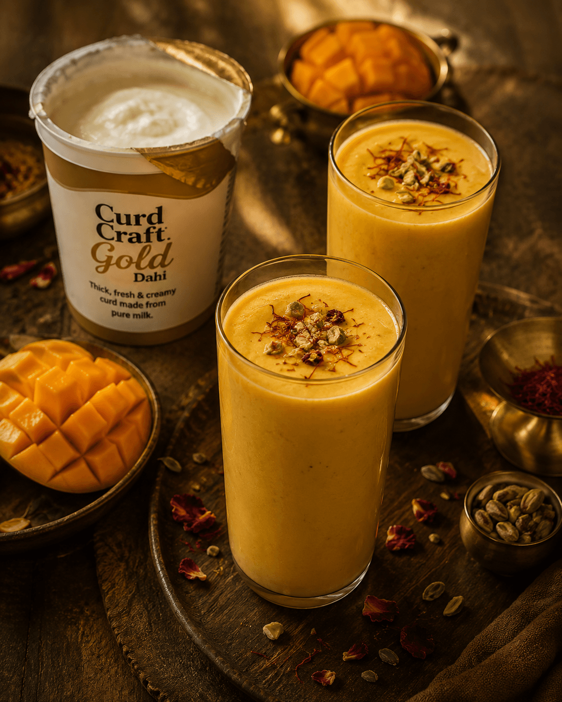Saffron Infused Mango Lassi